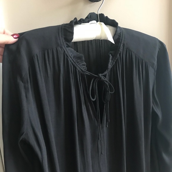 Ann Taylor LOFT Semi-Sheer Tie Neck Blouse - Picture 3 of 8